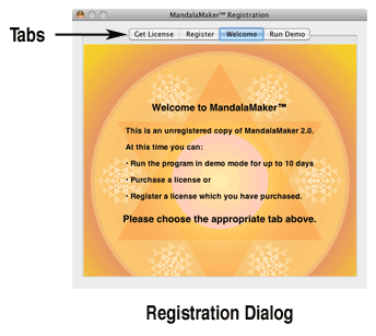 Labeled Welcome Dialog